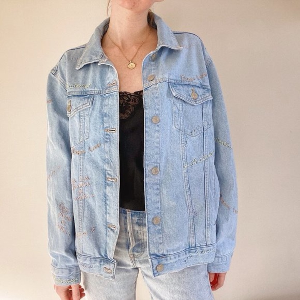 Topshop Moto Light Blue Denim Jacket